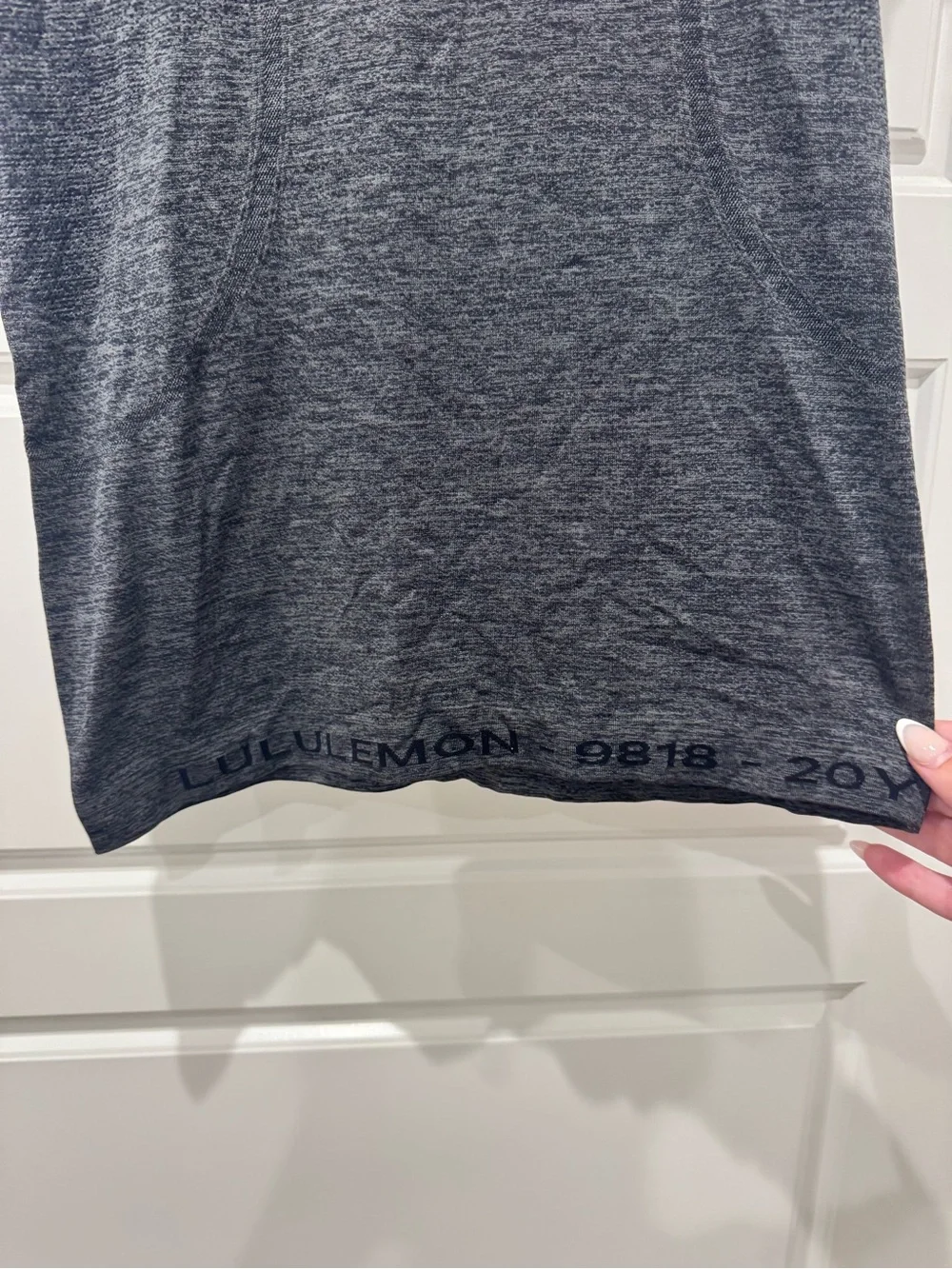 lululemon athletica Heathered Charcoal Short Sleeve Tee